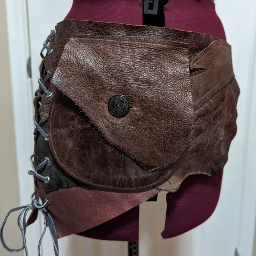 Custom made, one of a kind leather hip pack